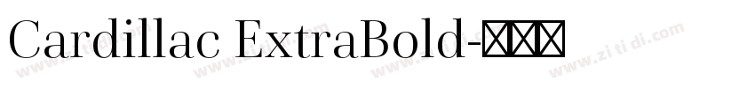 Cardillac ExtraBold字体转换